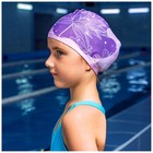 Шапочка для плавания детская ONLYTOP Swim «Цветы», тканевая, обхват 46-52 см - Фото 4