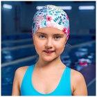 Шапочка для плавания детская ONLYTOP Swim «Цветочный мир», тканевая, обхват 46-52 см - Фото 3