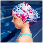 Шапочка для плавания детская ONLYTOP Swim «Цветочный мир», тканевая, обхват 46-52 см - Фото 4