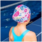 Шапочка для плавания детская ONLYTOP Swim «Цветочный мир», тканевая, обхват 46-52 см - Фото 5