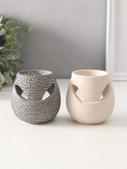 Аромалампа для эфирных масел «Ребристый шар», керамика, 7×7×7.5 см, МИКС - Фото 1