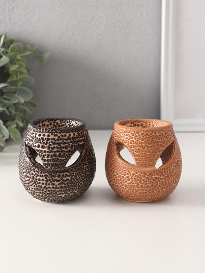 Аромалампа для эфирных масел «Ребристый шар», керамика, 7×7×7.5 см, МИКС