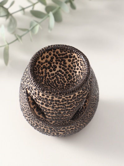 Аромалампа для эфирных масел «Ребристый шар», керамика, 7×7×7.5 см, МИКС