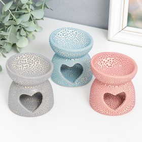 Аромалампа для эфирных масел «Сердце», керамика, 7.5×7.5×7.5 см, МИКС