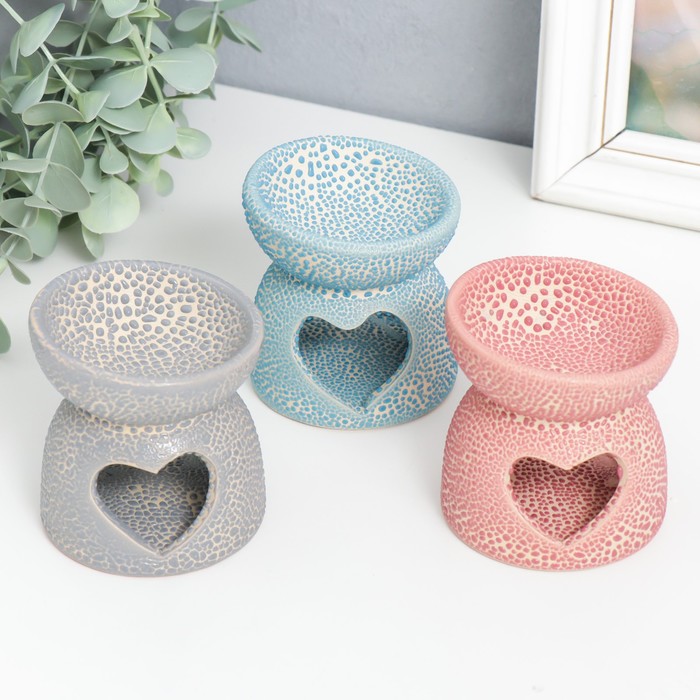 Аромалампа для эфирных масел «Сердце», керамика, 7.5×7.5×7.5 см, МИКС - Фото 1