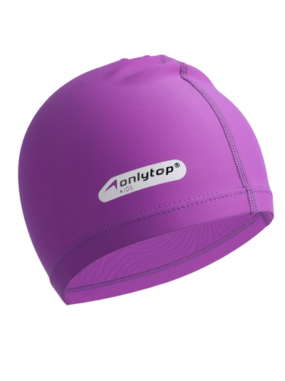 Шапочка для плавания детская ONLYTOP SWIM, тканевая, обхват 46-52 см, фиолетовая