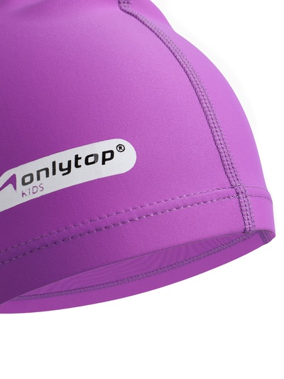 Шапочка для плавания детская ONLYTOP SWIM, тканевая, обхват 46-52 см, фиолетовая
