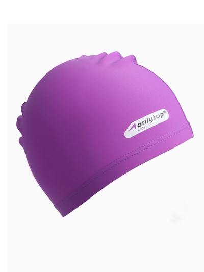Шапочка для плавания детская ONLYTOP SWIM, тканевая, обхват 46-52 см, фиолетовая
