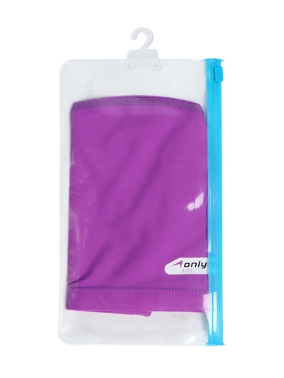 Шапочка для плавания детская ONLYTOP SWIM, тканевая, обхват 46-52 см, фиолетовая