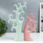 Сувенир керамика "Дерево" маршмеллоу набор 2 шт 24х10 32х15 см - фото 318792036