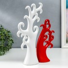Сувенир керамика "Дерево" красно- белый набор 2 шт 24х10 32х15 см - фото 7573658