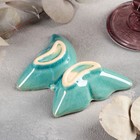 Менажница керамическая 2 ячейки «Бабочка» 11,5×9×3 см, цвет голубой - фото 27722555