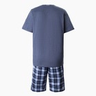 Комплект (футболка/шорты) мужской, цвет серо-голубой, размер 62 - Фото 4