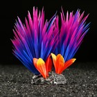 Растение для аквариума и террариума, 18×10×11.5 см, красно-фиолетовый - Фото 1