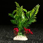 Растение искусственное аквариумное, 18 х 9 х 14 см, красное - фото 8975275