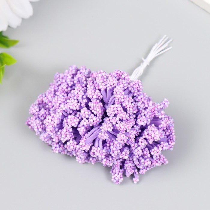 Цветы для декорирования "Облако" фиолетовый 1 букет=12 цветов 8 см - фото 1911688949