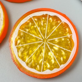 Декор для творчества "Ломтик апельсина" оранжевый 5 см