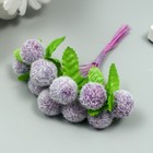 Тычинки для цветов "Шарик мохнатый фиолетовый" d=1,5-2 см 1 букет=10 шт 10 см - фото 320146593