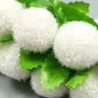 Тычинки для цветов "Шарик мохнатый белый" d=1,5-2 см 1 букет=10 шт 10 см (комплект 10 шт) - фото 22894152