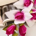 Цветы искусственные "Напертстянка" 63 см, бело-фиолетовый - Фото 2