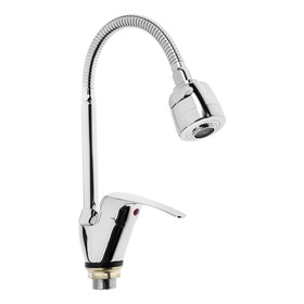 УЦЕНКА Смеситель для кухни ZEIN Z66350352, гибкий излив, картридж керамика 40 мм, хром 7748699