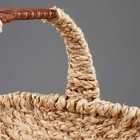 Корзина плетёная для хранения, бамбук, овальная, бежевая, набор 3 шт. - Фото 4