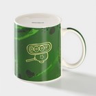 Кружка Доляна «Защитнику», 340 мл, фарфор, зелёная - Фото 3