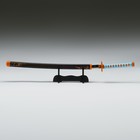 Макет оружия «Сувенирная катана на подставке. Нобу», 75 см, клинок 48 см, рукоять голубая - Фото 3