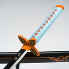 Макет оружия «Сувенирная катана на подставке. Нобу», 75 см, клинок 48 см, рукоять голубая - Фото 4