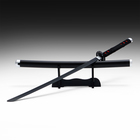 Макет оружия «Сувенирная катана на подставке. Танзи», 75 см, клинок 48 см, чёрная - Фото 1