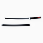 Макет оружия «Сувенирная катана на подставке. Танзи», 75 см, клинок 48 см, чёрная - Фото 3