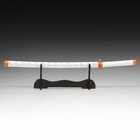 Макет оружия «Сувенирная катана на подставке. Кеджу», 75 см, клинок 48 см, белая - Фото 2