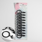 Кольцо для карниза, с зажимом, d = 30/38 мм, 10 шт., в блистере, цвет чёрный - Фото 4