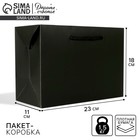 Пакет—коробка «Чёрный», 23 × 18 × 11 см - фото 318792702