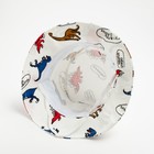 Панама детская MINAKU "Динозавры", цвет белый, размер 46-48 - фото 25269930