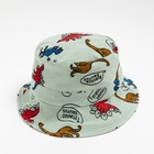 Панама детская MINAKU "Динозавры", цвет зелёный, размер 46-48  (артикул 7328871)  большой выбор товаров оптом и в розницу по низким ценам с доставкой