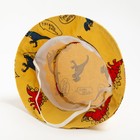 Панама детская MINAKU "Динозавры", цвет жёлтый, размер 46-48 - фото 24533131