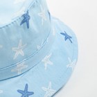 Панама детская MINAKU "Морская звезда", цвет голубой, размер 46 - Фото 2