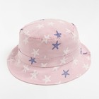 Панама детская MINAKU "Морская звезда", цвет розовый, размер 46 - фото 319886448