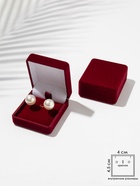 Футляр бархатный под серьги, кулон «Традиции», 4.5×5×2 см, бордовый - Фото 6