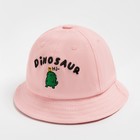 Панама для девочки MINAKU "Dinosaur", цв. розовый, р-р 50 - фото 321013840