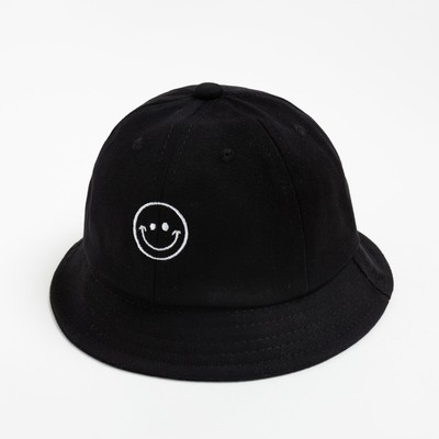 Панама детская MINAKU «Смайл», размер 48, чёрная