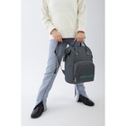 Рюкзак школьный текстильный «ЖИВИ В КАЙФ», с карманом, 25х13х38, серый - Фото 7