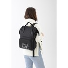 Рюкзак школьный текстильный Black, с карманом, 25х13х38 чёрныQ - Фото 6