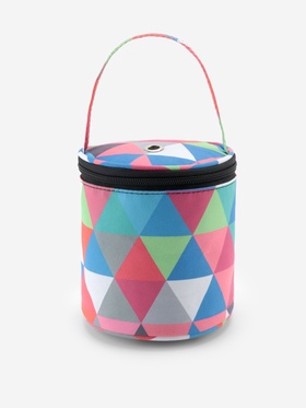 Сумка-футляр «Треугольники», 1 люверс, d=14×14.5 см, разноцветная