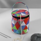 Сумка-футляр «Треугольники», 1 люверс, d = 14 × 14,5 см, цвет разноцветный - фото 9322537