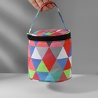 Сумка-футляр «Треугольники», 1 люверс, d = 14 × 14,5 см, цвет разноцветный - фото 9322538