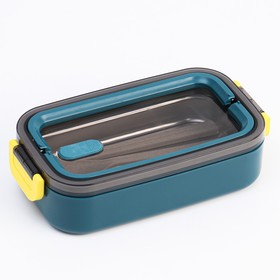 Ланч-бокс, 700 мл, бирюзовый  (артикул 7427704)  большой выбор товаров оптом и в розницу по низким ценам с доставкой