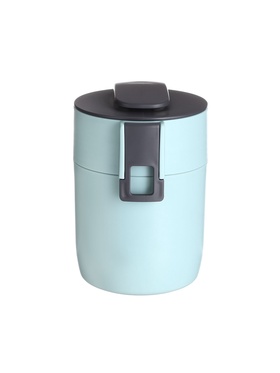 Ланч бокс TAKE IT EASY «В школу», 450 мл, 12.3×9.2 см, с приборами, сохраняет тепло 6 часов, нержавеющая сталь, голубой