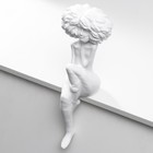 Фигурка полистоун «Девушка с пышной причёской, задумчивая», белая, 40×12×13.5 см 7509123